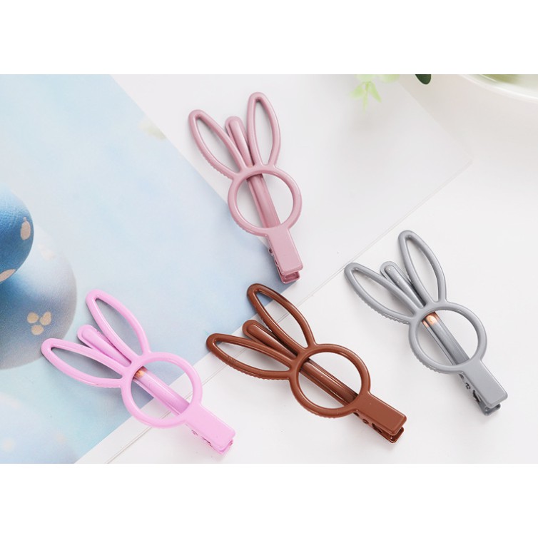 Bộ 2 kẹp tóc mái thỏ, vương miện, nơ cho nữ