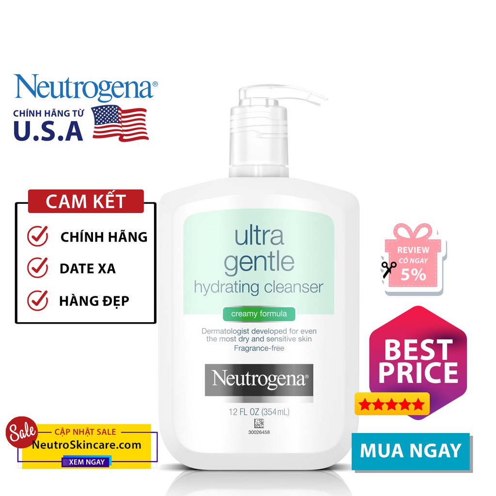 Sữa rửa mặt Neutrogena Ultra Gentle Hydrating