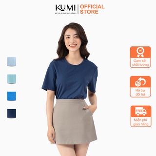 Áo Phông Nữ Áo Thun Nữ Ngắn Tay Cổ Tròn Basic Chất Cotton Cao Cấp Co Giãn Thoáng Mát 4 Màu