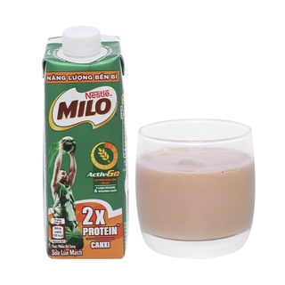 [Hộp lẻ] Sữa lúa mạch Milo nắp vặn hộp 210ml