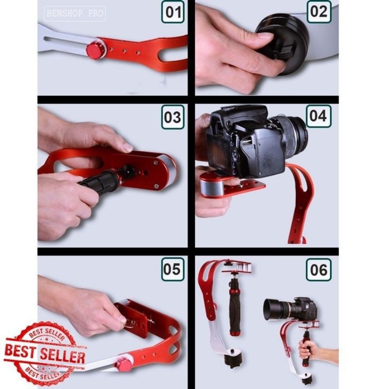 Tay Quay Phim Chống Rung Cho Điện Thoại Và Máy Ảnh SLR GOPRO | BigBuy360 - bigbuy360.vn