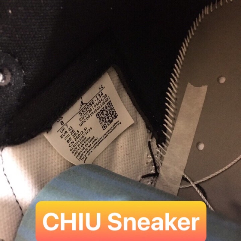 Giày thể thao sneaker Jordan 1 High OG University Blue Giày cổ cao xanh dương