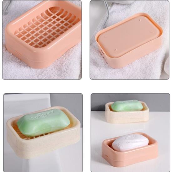 Hộp Đựng Bánh Xà Phòng Bệt Hình Vuông Có Đáy Thoát Nước Tiện Lợi