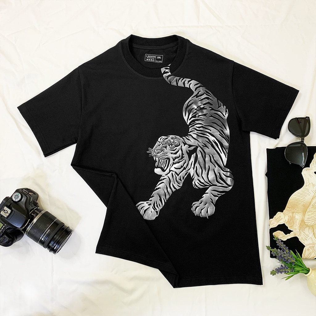 Áo Thun Nam Cỡ Lớn 70- 110kg LN01 Hổ Gầm ABS Menswear