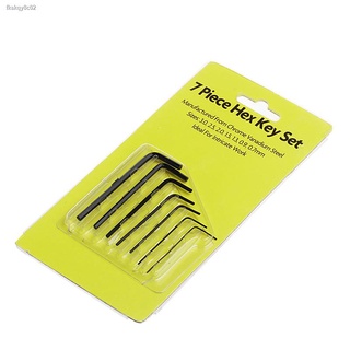 Chịu được nhiệt độ cao▲Mới 7 cái 0,7mm 3mm Mini lục giác lục giác Bộ chìa khóa Allen Bộ dụng cụ vặn vít cờ lê Bộ dụng c