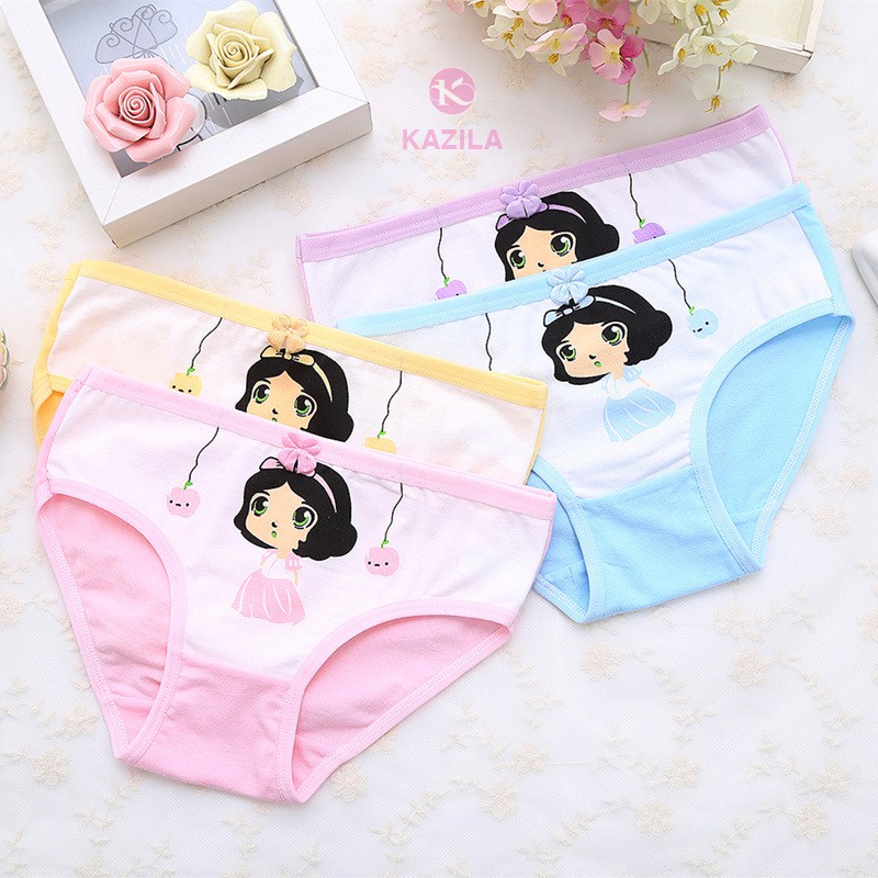 Quần chip bé gái cotton tinh khiết hạng A, quần lót bé gái công chúa Kazila QLG2