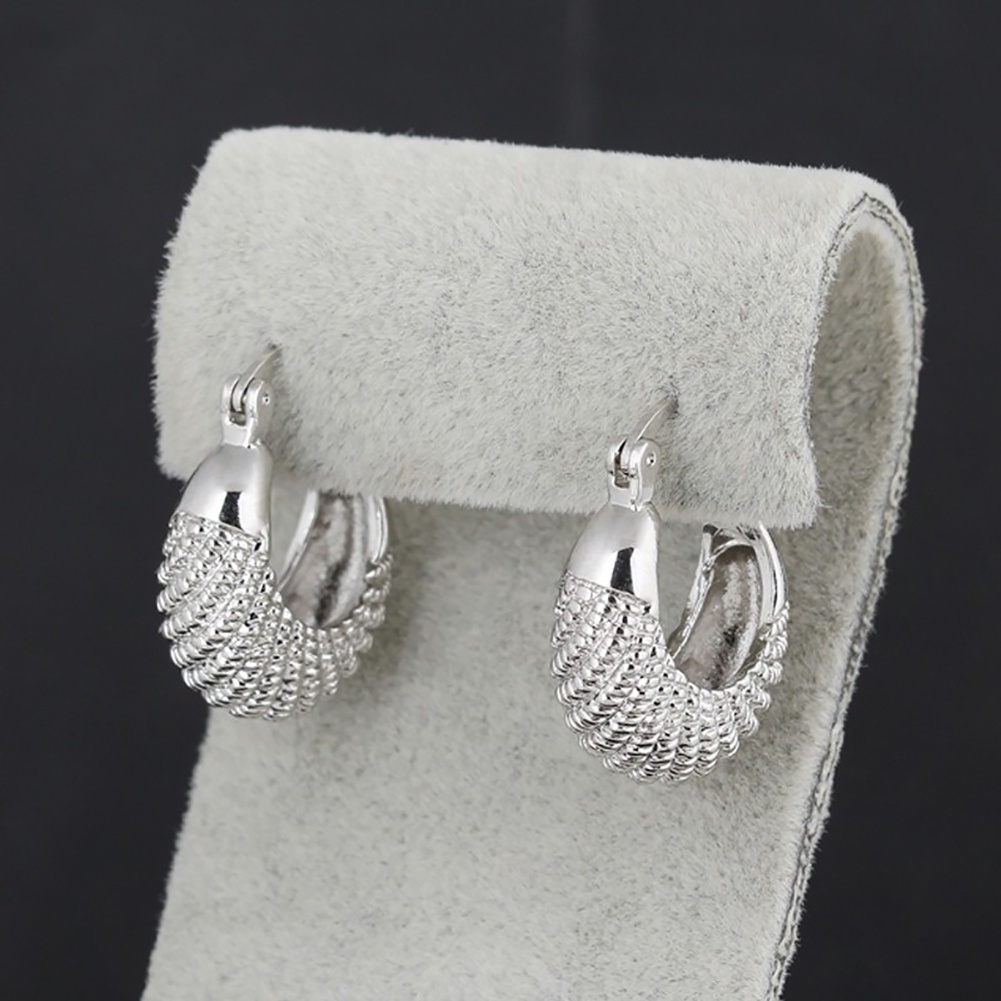 Hoa tai dạng vòng bản lớn mạ vàng/ bạc nổi bật thời trang