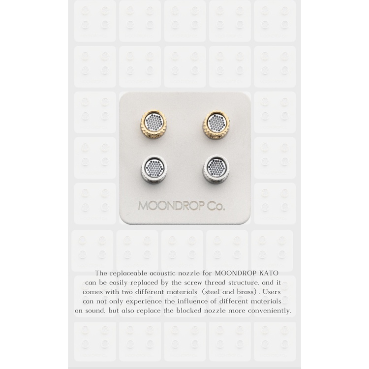 MoonDrop Kato Replaceable Acoustic Nozzle Earphone Accessories Stainless Steel & Brass