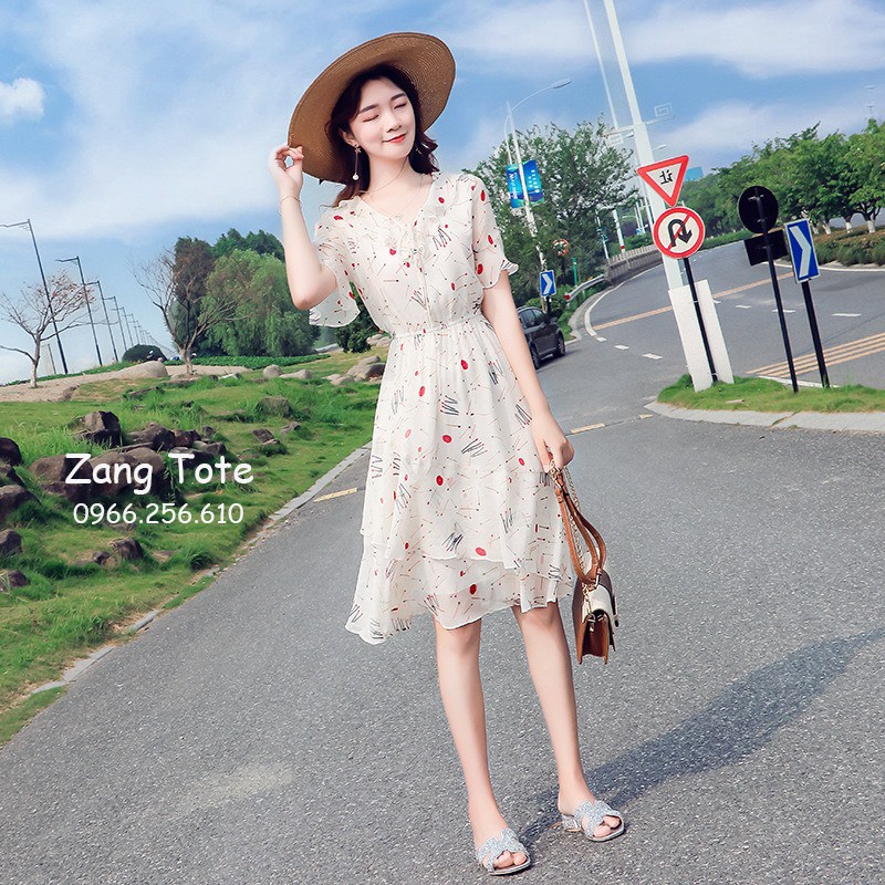 Váy đầm maxi đi biển dạo phố voan Hàn cao cấp Maxi Cherry sang chảnh | BigBuy360 - bigbuy360.vn