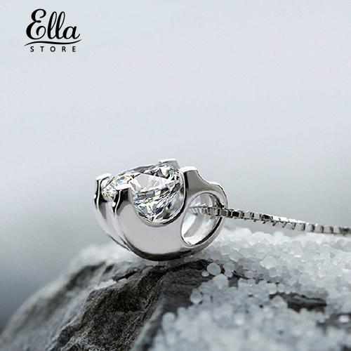 Ellastore Women Cubic Zirconia Pendant Silver Plated Drop for Necklace Chain