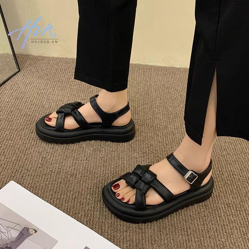 Giày Sandal Đế Dày Quai Chéo Thời Trang Mùa Hè 2022 Mới Dành Cho Nữ