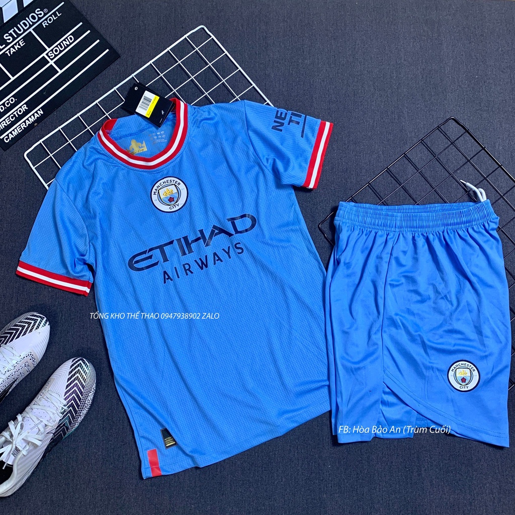 Áo Bóng Đá Manchester City 2023 - Áo Mancity Sân nhà 2023 - Vải Gai Thái Chuẩn Áo Thi Đấu