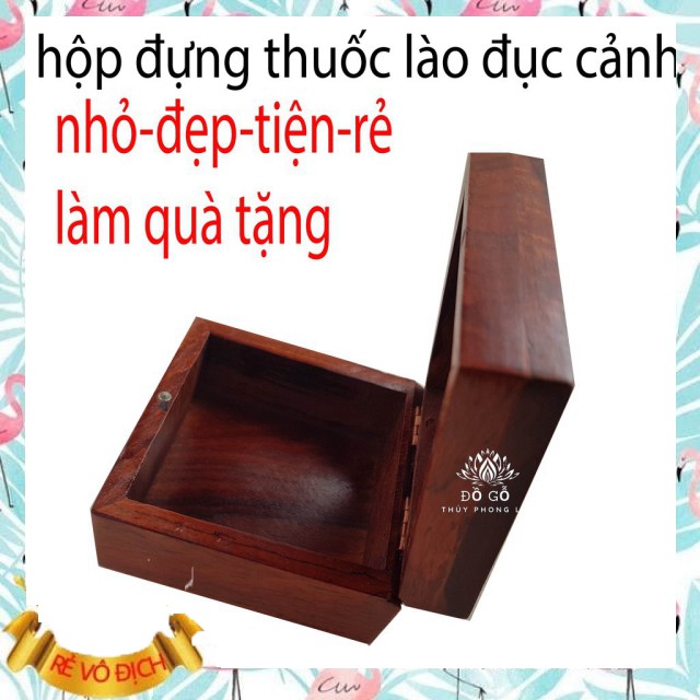 Hộp đựng thuốc lào bằng gỗ hương cao cấp sang trọng