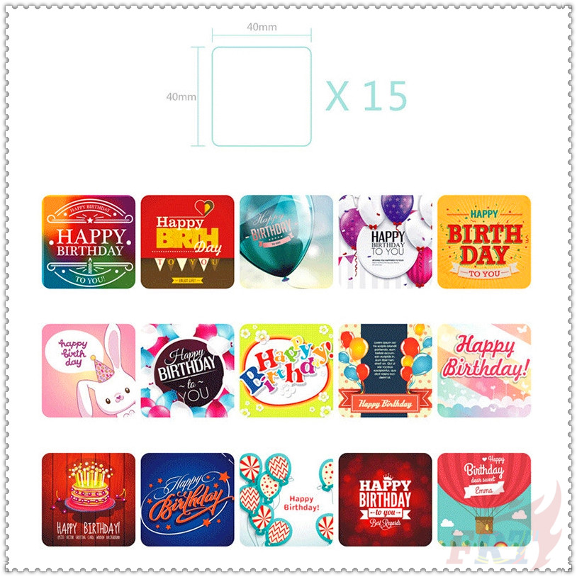 Hộp 38 Miếng Dán Trang Trí Hình Chữ Happy Birthday