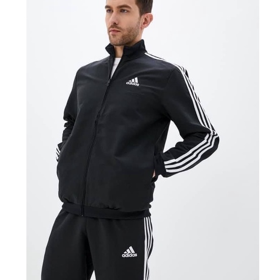 [100% HÀNG CHÍNH HÃNG] Bộ thể thao Adidas poly đen chất gió - GK9950