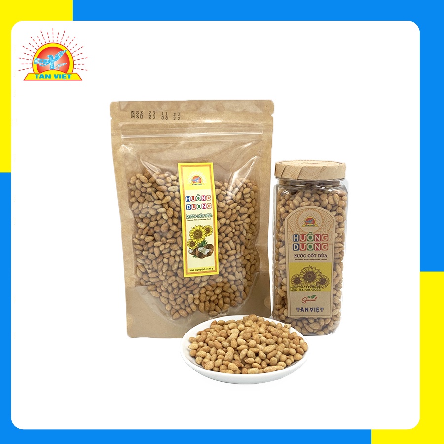 Hướng Dương Cốt Dừa Tân Việt Chuẩn Vị Thơm Béo An Toàn Vệ Sinh Thực Phẩm 90gr - 280gr