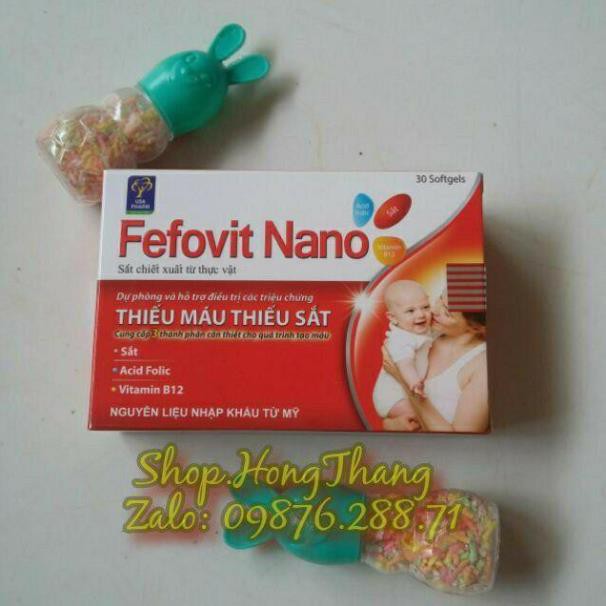 Fefovit Nano Bổ Sung Sắt, Tăng Cường Lưu Thông Máu Cho Phụ Nữ Mang Thai