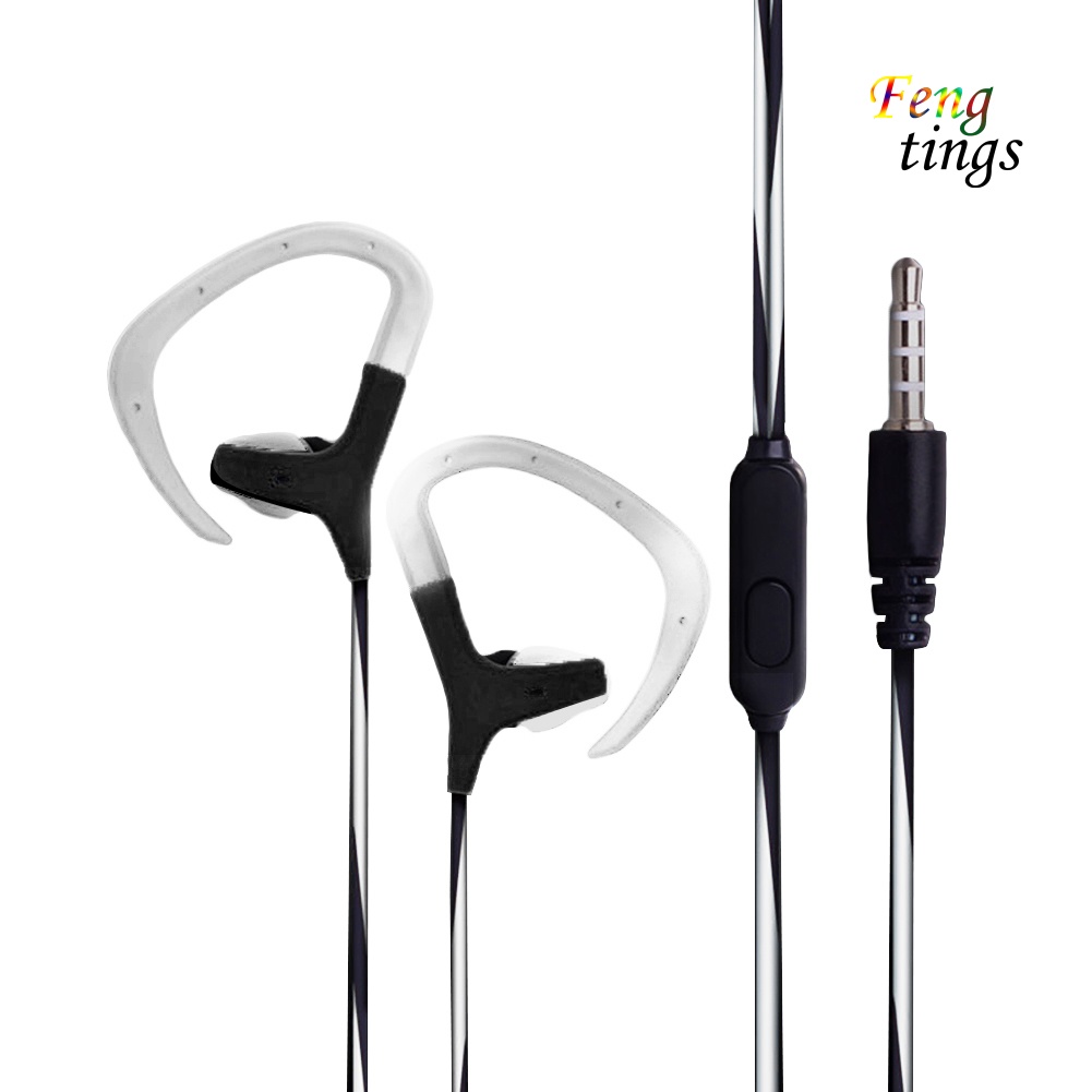Tai nghe thể thao đeo vành tai có micro kích thước 3.5mm phong cách thời trang