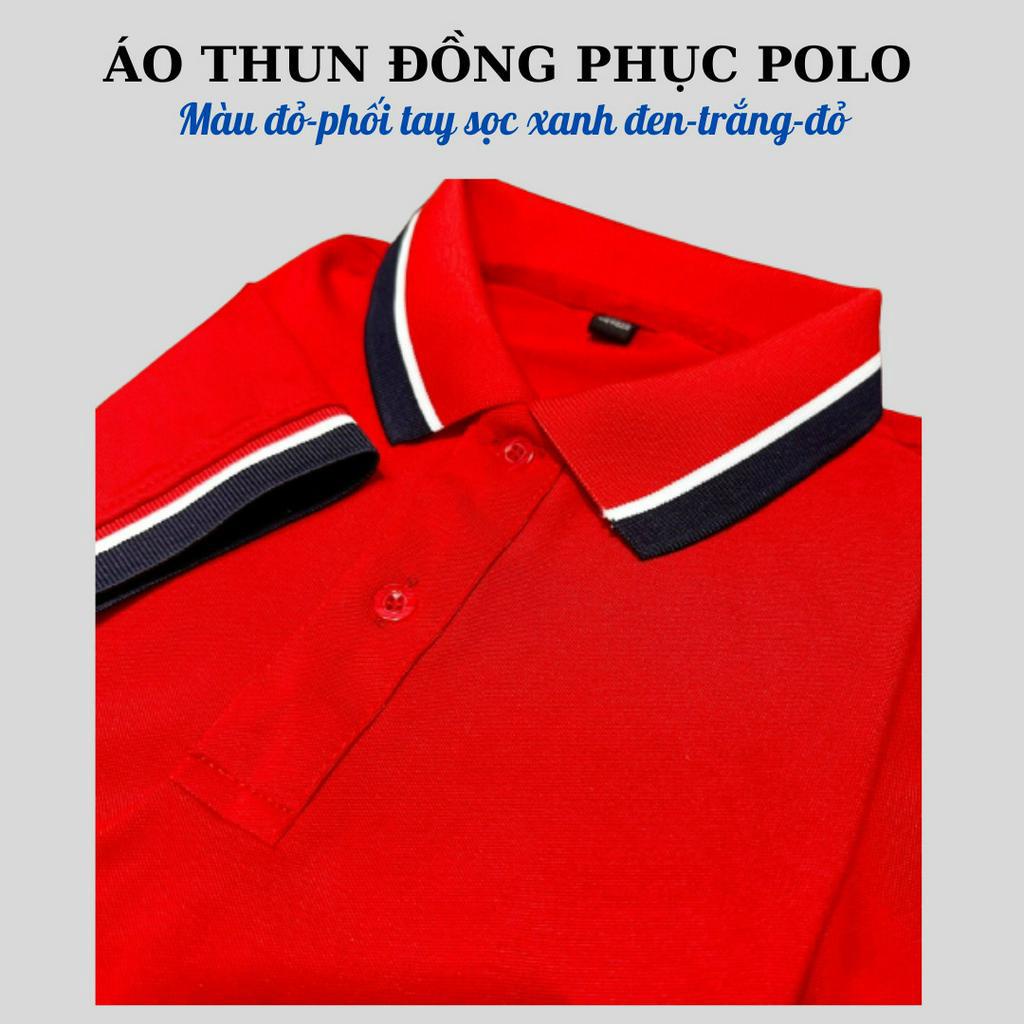 Áo thun Polo đồng phục nam nữ, vải cá sấu mềm mịn, không xù lông-Phong cách trẻ trung, thời trang.