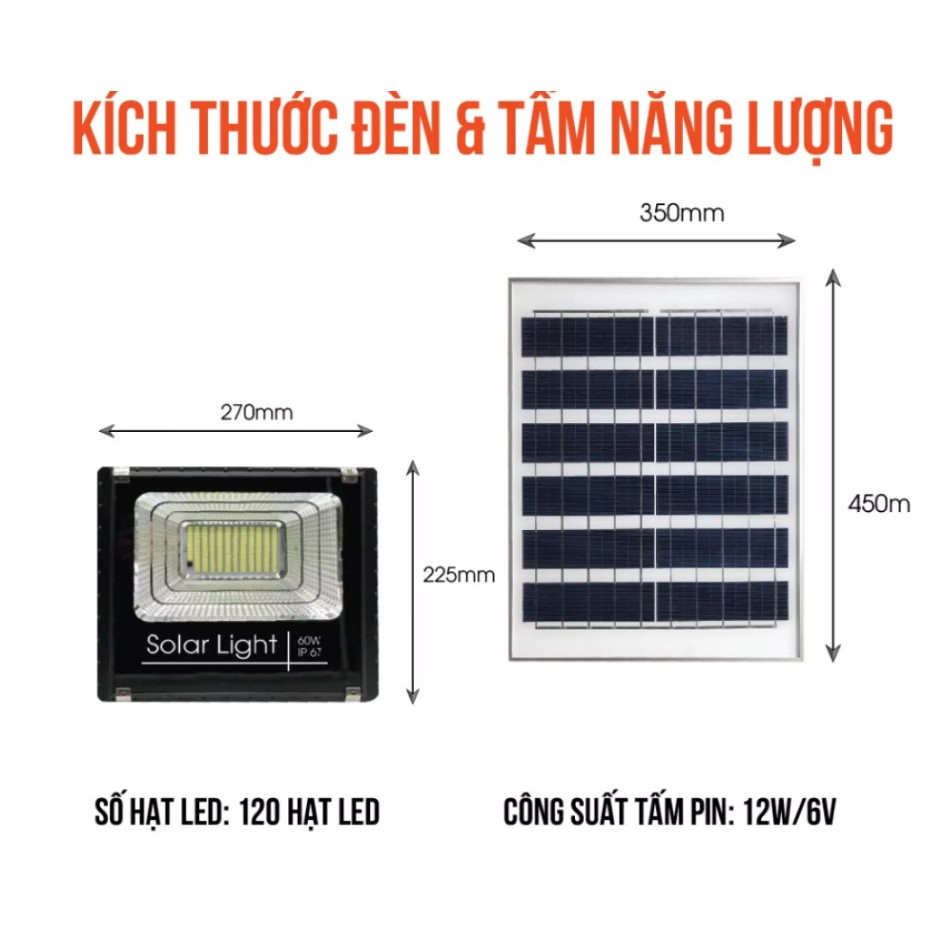 Đèn Pha Năng Lượng Mặt Trời VITI SMART Công Suất 40W - 60W - 100W -200W