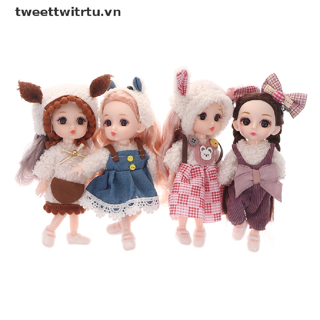 Búp Bê TRWITU 16cm Có Khớp Chuyển Động Kèm Quần Áo DIY Dành Cho Bé Gái