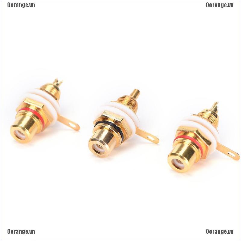 Bộ 10 Đầu Nối RCA Mạ Vàng 24K Chuyên Dụng Cho Xe Hơi