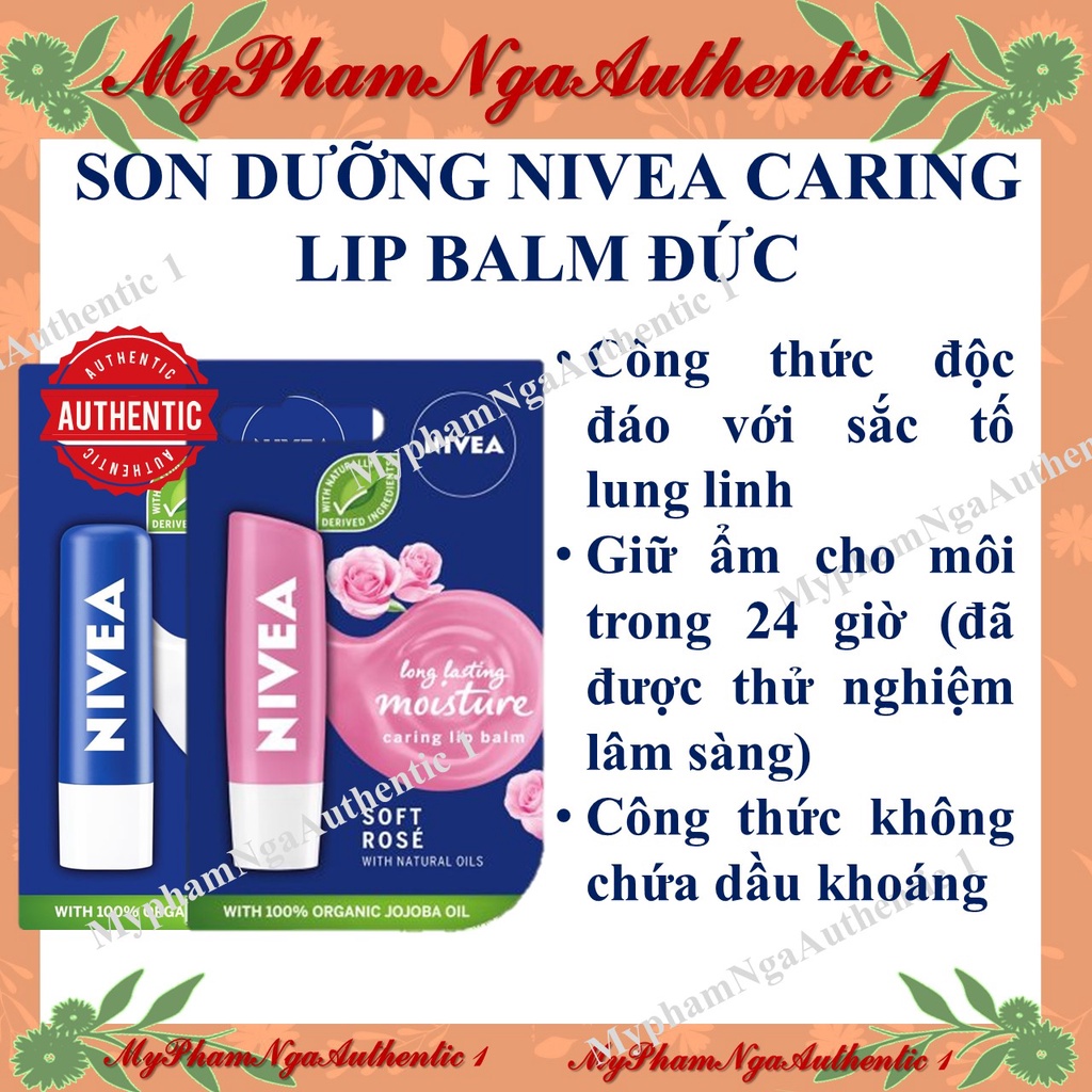 Son dưỡng môi Nivea Long Lasting moisture Đức