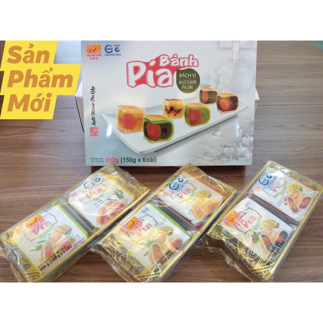 Hộp Bánh Pía Bách Vị Tân Huê Viên 900g (6 cái  x 150g) (Date 30/10/2019)