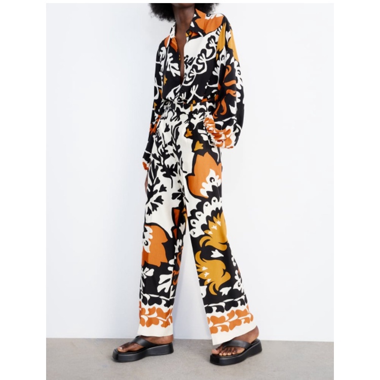 Zara Bộ Áo Sơ Mi + Quần Short Thời Trang Mùa Hè Năng Động 2831181 2942180 2843180Áo blouse