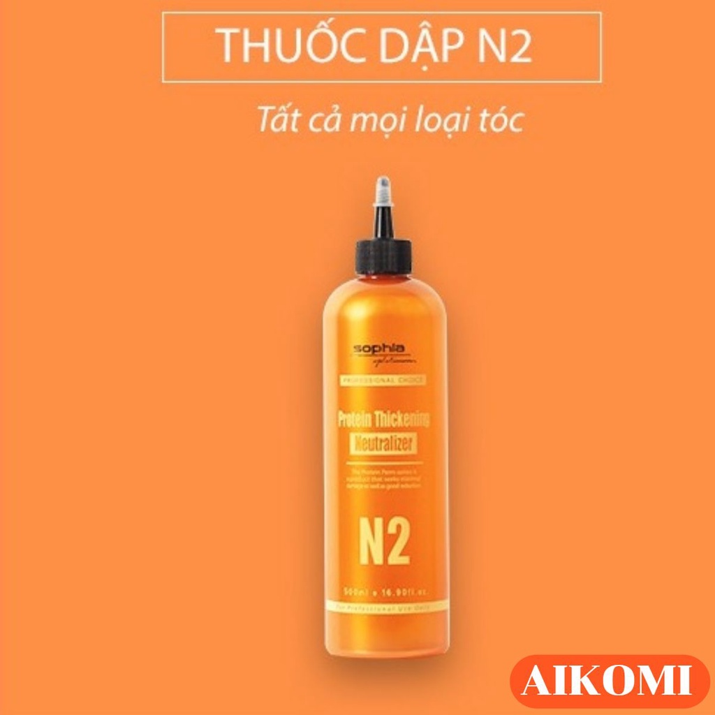 Thuốc dập định hình tóc uốn N2 Protein chống nát tóc Sophia Platinum 500ml