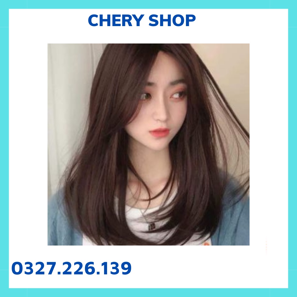 Tóc giả nữ đẹp ❤️ ❤️❤️ FREESHIP ❤️ nguyên đầu 2 mái hất 40cm cc67