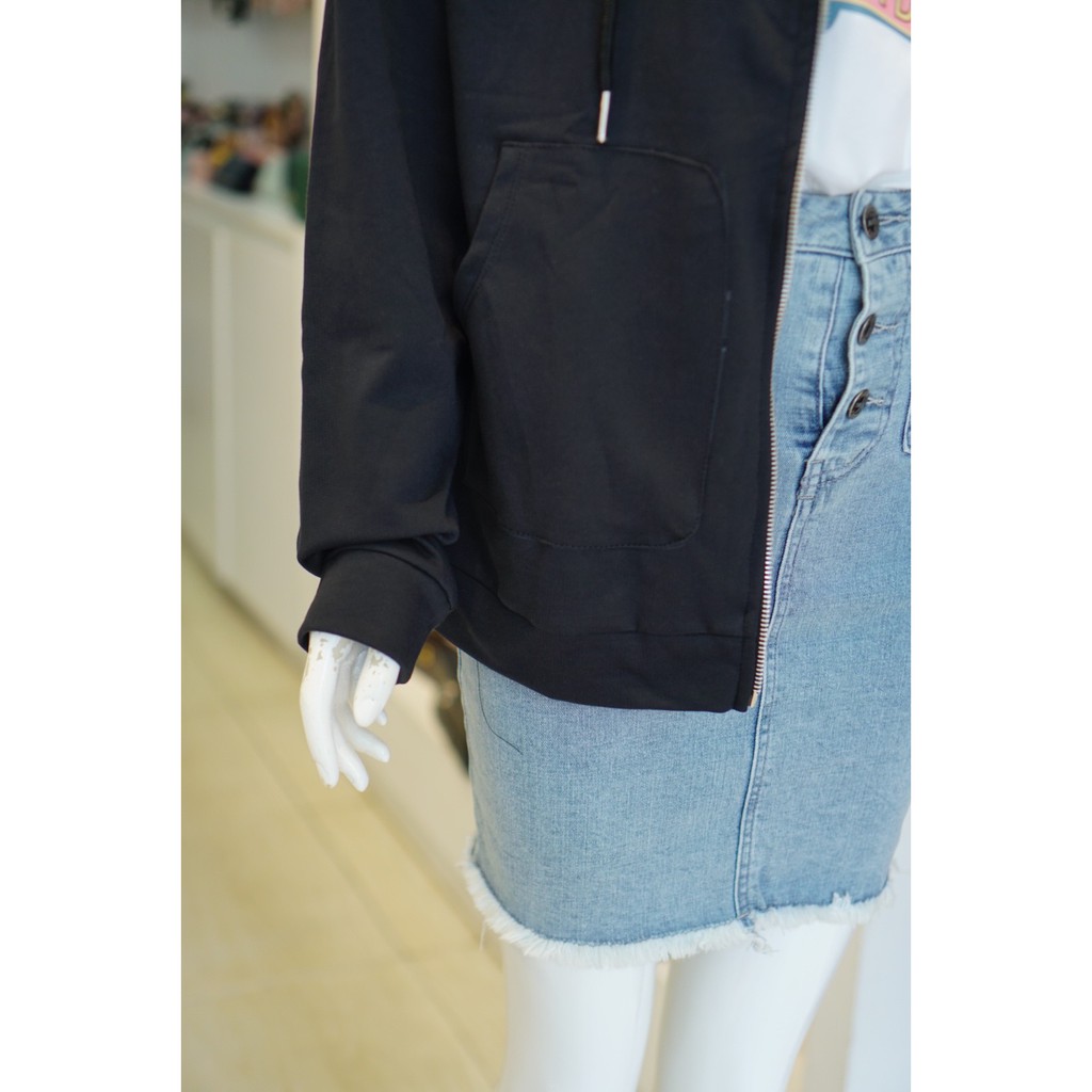 Áo Khoác Thun Menina 071 Đen | BigBuy360 - bigbuy360.vn