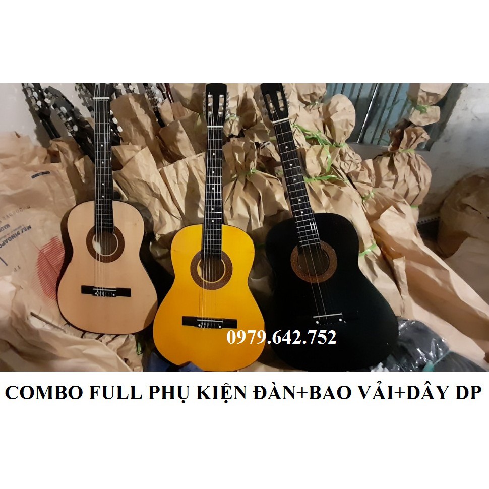 Combo full phụ kiện có quyển hướng dẫn đàn guitar cho các bạn mới tập