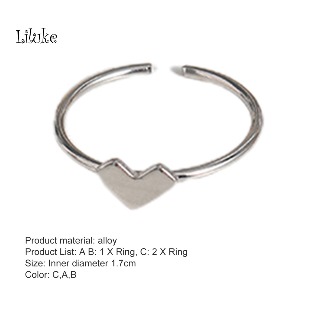 Nhẫn Hợp Kim Mạ Vàng / Bạc Kiểu Dáng Đơn Giản Thời Trang Cho Nữ