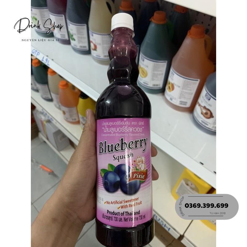 Siro (Syrup) Thái Lan Pixie đủ vị 730ML Đào, Vải, Bạc hà, blue punch,đào, dâu...