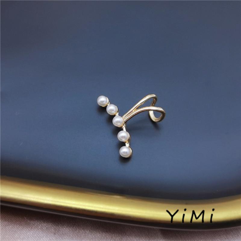 Khuyên Tai Dạng Kẹp Hình Chữ U Đính Ngọc Trai Cao Cấp Không Cần Xỏ Lỗ Cho Nữ