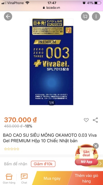 Bao cao su 003 + vivagel