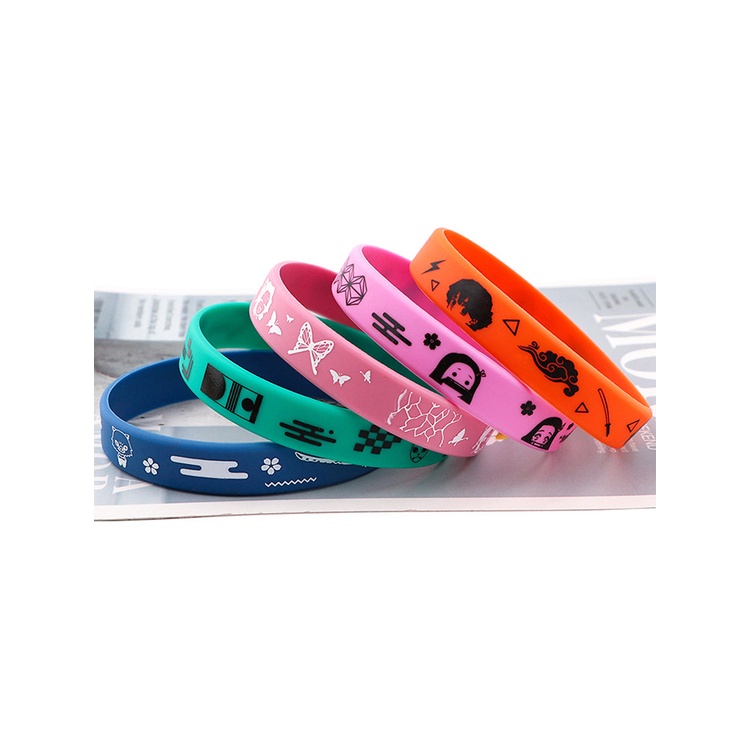 Tmdbyx Vòng Tay Silicone Họa Tiết Thanh Gươm Diệt Quỷ Thời Trang Cho Cặp Đôi