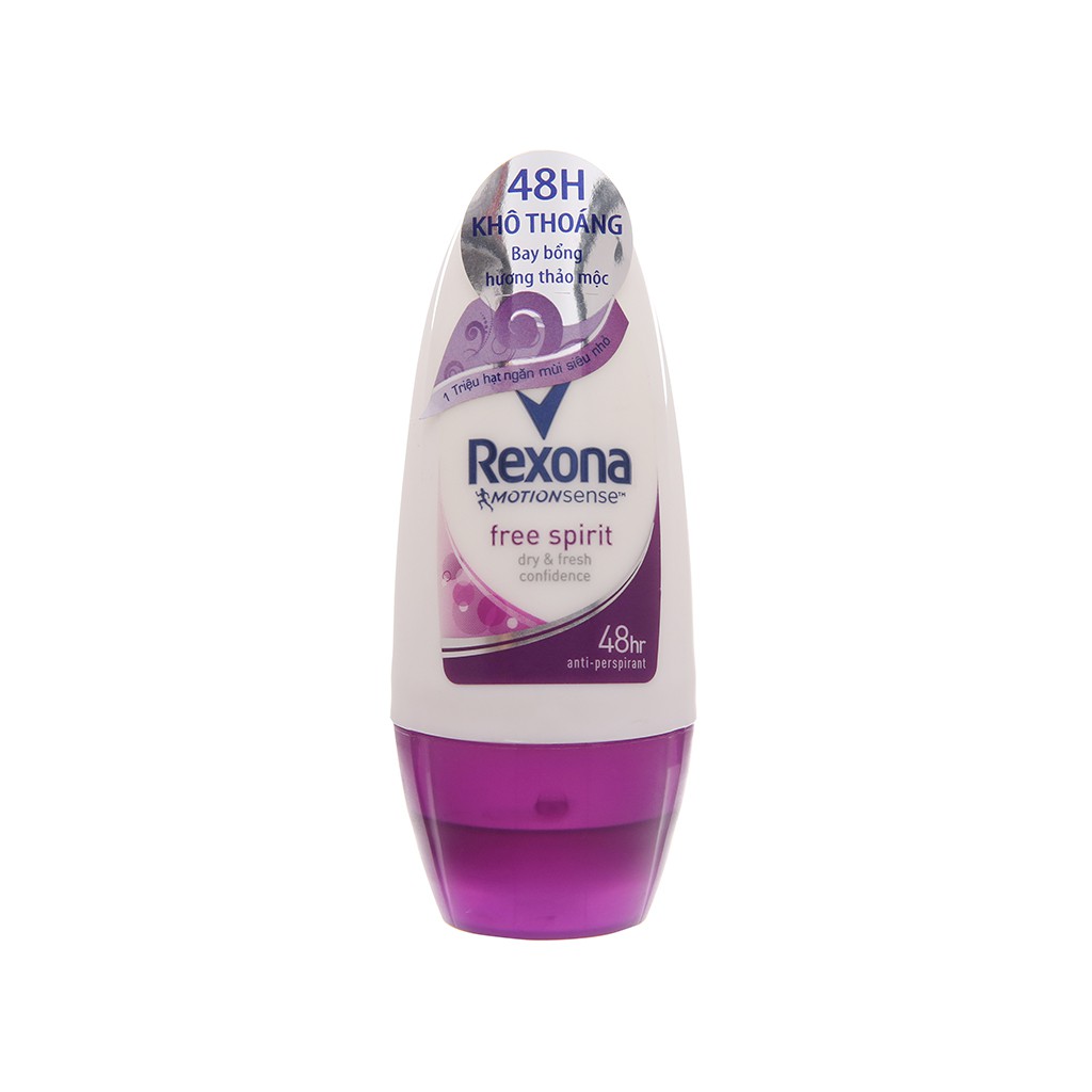 Lăn Khử Mùi Rexona Free Spirit Khô Thoáng Tối Ưu Hương Thảo Mộc Thư Giãn 50 ml