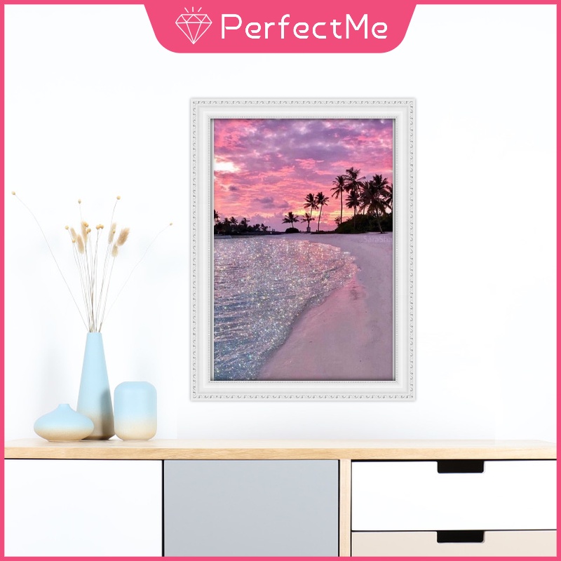 Bộ Tranh Đính Đá 5D Tự Làm Hình Phong Cảnh Biển 30x40cm Trang Trí Nhà Cửa