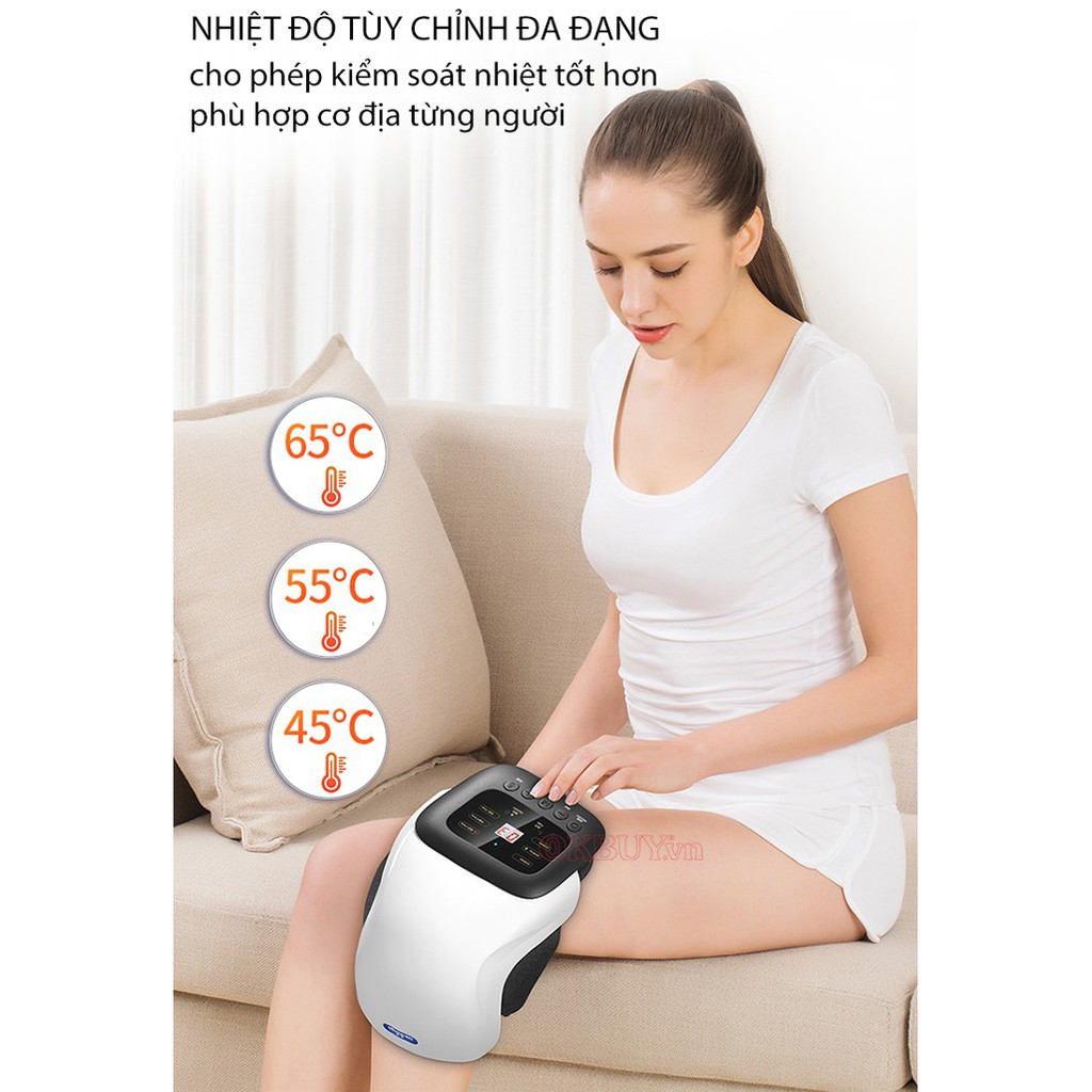 Máy massage đầu gối áp suất khí và tạo nóng chính hãng Ming Zhen MZ-669C