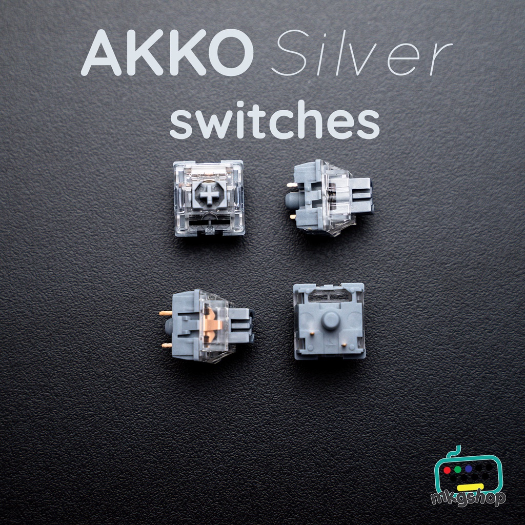 Switch bàn phím Akko Silver 3 pin nặng 45g tốc độ phản hồi cao cho gaming