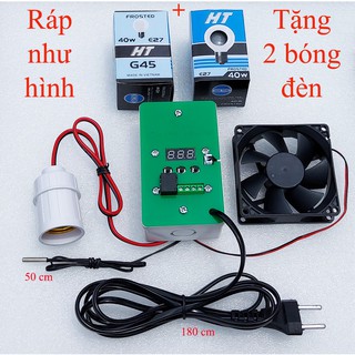 Trọn bộ mạch làm máy ấp trứng ráp sẵn như hình tặng 2 bóng đèn