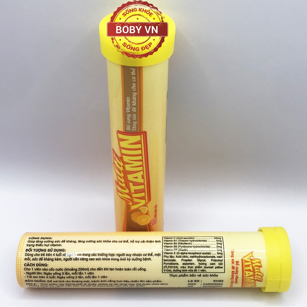 Sủi Multi Vitamin Đại Uy bổ sung vitamin tăng sức đề kháng cho cơ thể (Tuýt 20 viên)