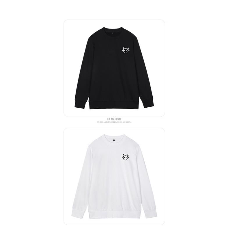 Áo sweater Saturduer in 2 mặt 2 màu đen trắng, dáng unisex nhiều size (N303)