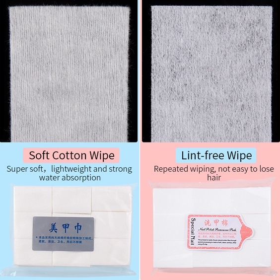 Bộ 450 miếng cotton FABIYAN không xơ vải tiện dụng để tẩy sơn móng tay gel acrylic，Giấy lau gel nail , giấy chùi gel