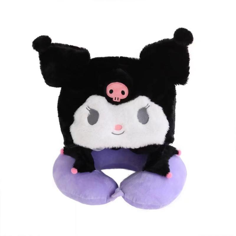 Gối Kê Cổ Hình Chữ U Có Mũ Trùm Đầu NS3 Lotso Kuromi