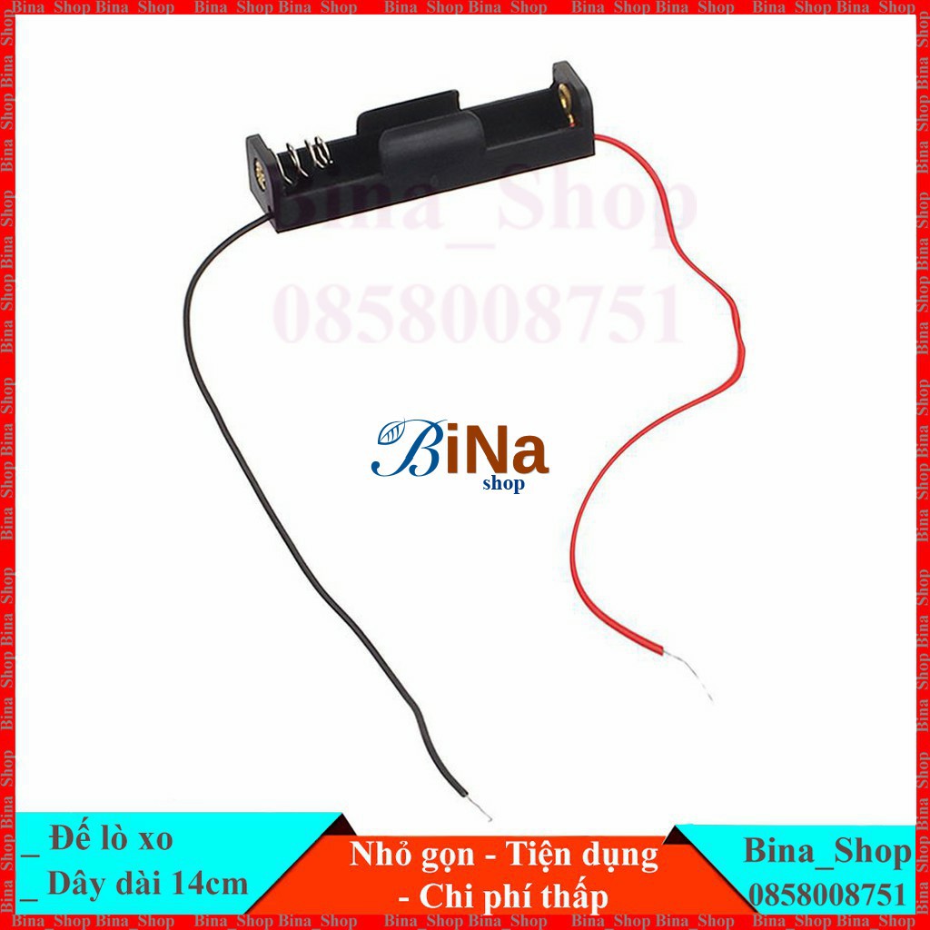 Đế gắn pin AA 1.5V 1 cell có dây tiện dụng