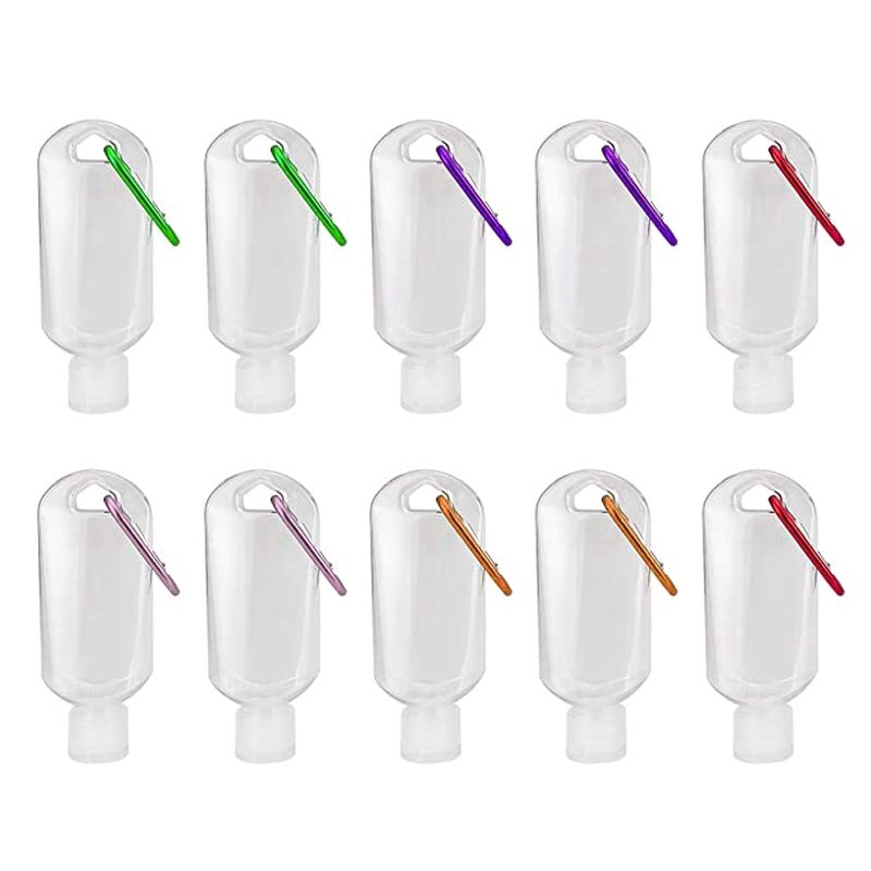 [Hàng mới về] Chai Nhựa Rỗng 30 / 50ml Có Nắp Đậy Móc Gắn Đa Năng Chất Lượng Cao