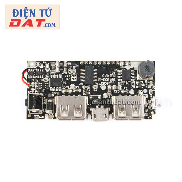 Mạch Sạc Dự Phòng 2 Ngõ ra USB Hiển Thị LCD